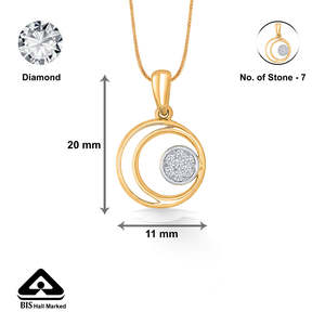 สร้อยคอจี้เพชรทองคำคลาสสิก Blessed Circles สำหรับผู้หญิง - Product Image 5