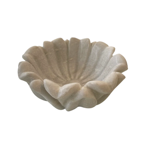 Design de base unique Bol en marbre blanc italien Vintage Hot Selling Luxury Tabletop Decorative Servant Logo personnalisé pour la maison Hôtel - Product Image 1