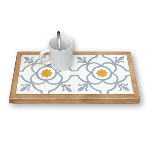 Plateau en bois à imprimé floral multi-usages recyclable fait à la main écologique passe au lave-vaisselle contact alimentaire organisateur ménager sûr - Product Image 6