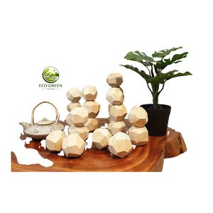 Piedras de Equilibrio de Madera Montessori Hechas a Mano, Juguete Tumi Ishi de Madera de Teca Natural para el Aprendizaje Sensorial y STEM - Product Image 2