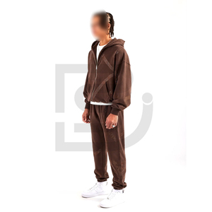 Avec fermeture éclair Style Capuche Chocolat Respirant Produit Durable Avec Prix Raisonnable Casual Wear Rhinestone Tracksuits - Product Image 2