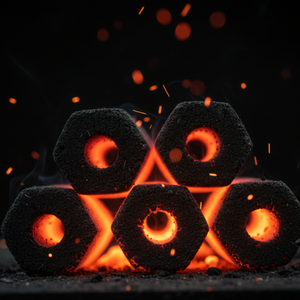 Briquettes de charbon de coco sans fumée de qualité export, longue durée de combustion, écologiques pour la cuisson, le barbecue et l'industrie - Product Image 1