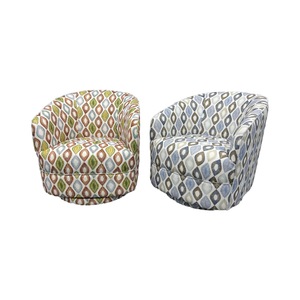 Chaise d'accent de pivot géométrique _ conception vibrante, tapissée au Vietnam - Product Image 5