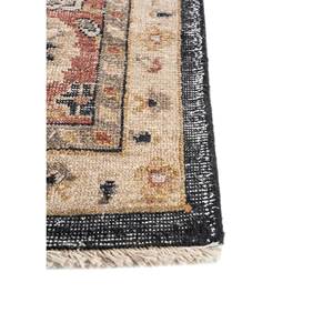 พรมขนสัตว์ลายดอกไม้สไตล์โบโฮ ยี่ห้อ Erbe ถักด้วยมือ สีเทา-ดำ เทคนิคการทอแบบแบน สำหรับตกแต่งบ้าน พรมปูพื้นทางเดินรูปสี่เหลี่ยมผืนผ้า ขนาด 9x12 รุ่น Skwl-548 - Product Image 4