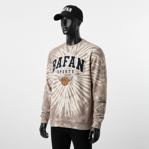 เสื้อสเวตเชิ้ตผู้ชายผ้าฝ้ายเฟรนช์เทอร์รี่ 300 GSM ล้างสีแบบซันวอช  รับสกรีนโลโก้ ล้างสีแบบแอซิดวอช เสื้อสเวตเชิ้ตพื้นฐานสำหรับผู้ชาย - Product Image 4