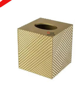 กล่องใส่กระดาษทิชชูสแตนเลสสตีลเคลือบทอง ดีไซน์สวยงาม เหมาะสำหรับใช้ในบ้าน โรงแรม ร้านอาหาร - Product Image 3