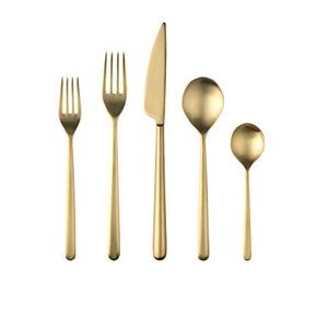 Flatware Decorative Set Hotel Home Kitchenware Catering Usage Cutlery Set Gold Plated Metal Cutlery Set for <b>mirrored</b>, steel - Product Image 3