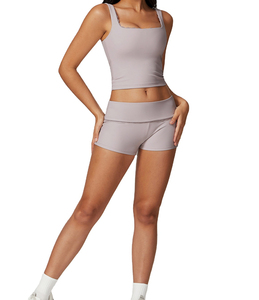 Conjunto de ropa activa para mujer, Conjunto de camiseta sin mangas deportiva, conjunto de gimnasio, Fitness, Yoga, ropa de gimnasio, mallas para mujer - Product Image 1