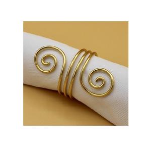 Accessoires en or anneau de serviette bracelets en or forme porte-serviette anneau de serviette de mariage anneaux de serviette en prix de gros - Product Image 3