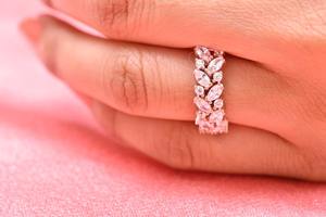 Hermosa Marquesa corte Moissanite diamante compromiso boda banda anillo joyería personalizada excelente corte mejor regalo para ella - Product Image 3