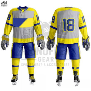 ชุดเสื้อเจอร์ซี่และกางเกงฮ็อกกี้น้ำแข็งชุดยูนิฟอร์มฮ็อกกี้น้ำแข็ง - Product Image 5