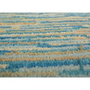 Tapis en laine noué à la main Nuray Blue, motif abstrait, tapis de salon, tapis rectangulaire pour couloir, tapis de chambre à coucher en patchwork - Pae-343 - Product Image 3