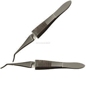 Pinzas para clavículas esclerales Ambler Surgical 2557E con ejes curvos, kit quirúrgico de acero inoxidable Clase I, herramienta para cirugía ocular y ORL, CE - Product Image 5