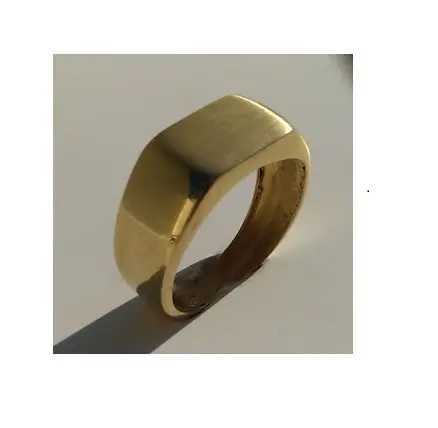 High quality brass ring hexagon shape customized size solid brass ring for men and women brass ring at low price
