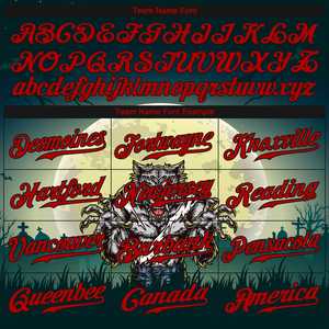 Top Qualité 3D Motif Halloween Citrouilles Authentique Adulte Imprimé Baseball Jersey Pour Vente En Ligne - Product Image 4