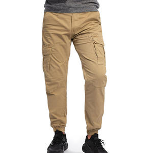 Pantalon de survêtement évasé pour homme en toile légère de haute qualité, style décontracté, avec poches cargo superposées, multi-poches personnalisées, respirant, streetwear - Product Image 4
