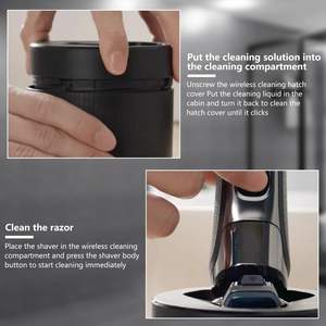 Cabezal de Limpieza Rápida Recargable para Afeitadora Eléctrica de Doble Cuchilla, Resistente al Agua, Lavable, para Uso Facial, con Alimentación USB para Hogar y Autocaravana - Product Image 4