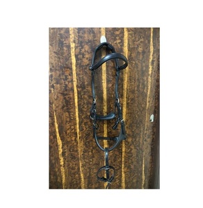 Brida inglesa de cuero genuino para salto de caballos duradera con acolchado suave - Product Image 1