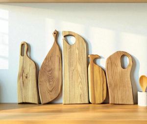 Planche à fromage en bois d'acacia personnalisée en gros bloc de découpe planches à découper avec poignée pour servir les aliments - Product Image 5