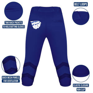 Pantalon de softball haute performance avec ceinture élastique confortable et tissu extensible durable pour les joueurs - Product Image 4