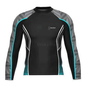 Vêtements de compression pour hommes, rashguard personnalisé avec logo frontal, 100 % polyester, impression par sublimation personnalisée, BJJ MMA. - Product Image 1