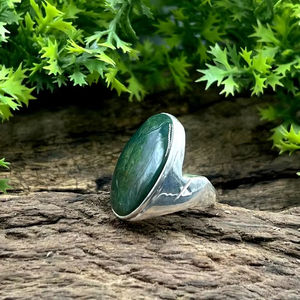 Natural <b>Green</b> Onyx Gemstone 925 Sterling Silver Handmade Designer Customized Fine Jewelry <b>Ring</b> Eternity Vermeil Wholesale Bulk - Product Image 4
