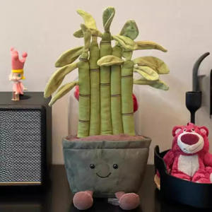 Adorable Peluche de Bambú de la Suerte Unisex, Relleno de Algodón PP Súper Suave, 25 cm, Regalo de Cumpleaños Perfecto para Niños - Product Image 3