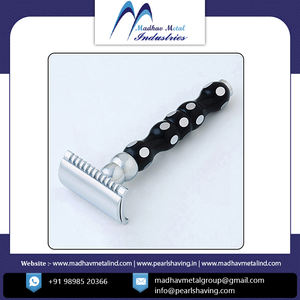 Maquinilla de afeitar de seguridad abierta torcida de calidad superior con mango de aluminio, maquinilla de afeitar clásica de oro rosa para hombres - Product Image 2