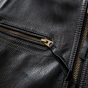 Kivotech-Chaqueta de piel auténtica para hombre, venta al por mayor, estilo de motocicleta, ropa de motorista ajustada, opciones de talla grande disponibles - Product Image 4