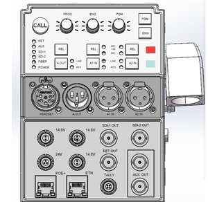 12G SDI trong có 2 kênh XLR âm thanh trong SMPTE cáp cung cấp điện <span class=keywords><strong>Ethernet</strong></span> intercom efp sợi quang chuyển đổi Extender - Product Image 6