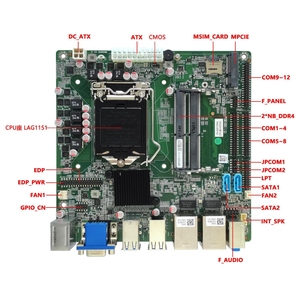 เมนบอร์ด QM3200 Mini ITX ชิปเซ็ต <span class=keywords><strong>Intel</strong></span> <span class=keywords><strong>H310</strong></span> รองรับซีพียู <span class=keywords><strong>Intel</strong></span> Core I7/i5/i3 รุ่นที่ 6-9 ซ็อกเก็ต LGA1151 พอร์ต LAN คู่ สำหรับคอมพิวเตอร์อุตสาหกรรม - Product Image 1