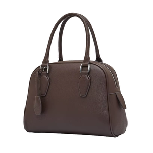 Vente chaude grande capacité femmes sac à main première couche en cuir véritable Boston sac fermeture éclair Simple mode dames - Product Image 6