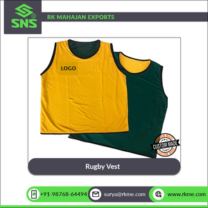 Vêtements de sport en tissu polyester nid d'abeille de meilleure qualité, gilet d'entraînement à bavette réversible, gilet de rugby robuste et robuste d'Inde - Product Image 2