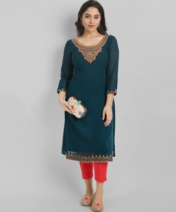 Lujo Les vestido modesto turco estilo elegante traje islámico Salwar Dubai ropa de fiesta Kurti - Product Image 4