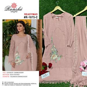 Traje paquistaní listo para usar de diseñador tradicional indio con Dupatta bordado de Nazmeen del exportador indio - Product Image 3