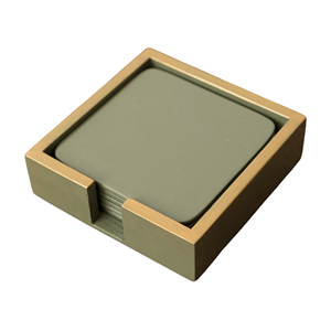 ชุดจานรองแก้วเคลือบสีขาวพร้อมที่วาง ทำด้วยมือจาก MDF สำหรับชา กาแฟ ตกแต่งโต๊ะอย่างมีสไตล์ ผลิตในเวียดนาม - Product Image 4