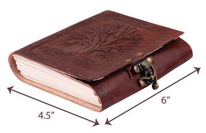 Prix d'usine en gros 6x4.5 Carnet de croquis vintage en cuir véritable de haute qualité avec couverture rigide antique, organisateur de cadeaux - Product Image 3