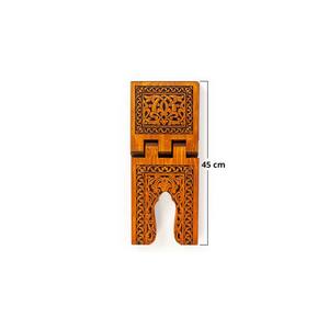 Small Seljuk Style Burned Pattern Wooden Lectern TS007 Handcrafted <b>Bamboo</b> and Wood <b>Craft</b> - Product Image 3