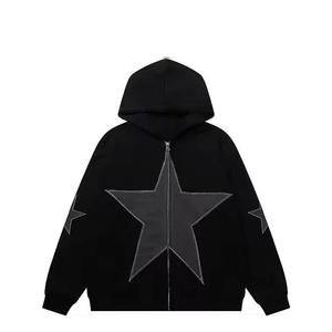 100% มีฮู้ดน้ำหนักเบาแบบสั่งทำคุณภาพระดับพรีเมี่ยมพร้อมซิปด้านข้างและกระเป๋าด้านหน้าบนหน้าอก - Product Image 4