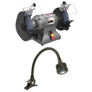 Amoladora de Banco Eléctrica Industrial con Lámpara LED para Amoladoras de 8'', 10'' y 12'' para Funciones de Amolado - Product Image 1