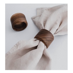 Rond de serviette en bois pour boîtes à mouchoirs pour bébé dentition bricolage porte-rideaux ou bijoux de mode naturels - Product Image 1