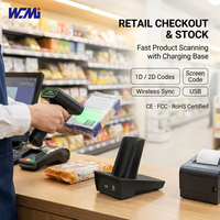 WCMI OEM Lector de Código de Barras Inalámbrico 2D, Escáner de Código QR Portátil