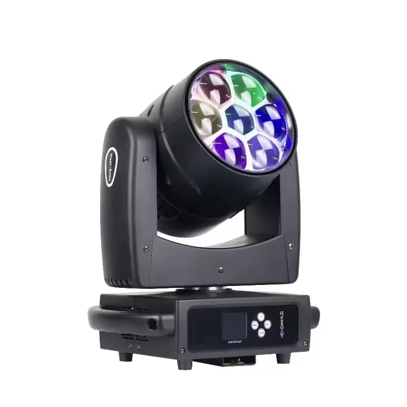 7x40W RGBW 4-in-1 Zoom-Wäsche individuelle Steuerung LED bewegliches Kopflicht für DJ Disco