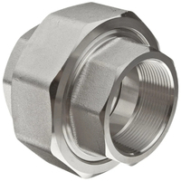 Raccord de tuyau femelle en acier inoxydable SS 304 PVC Structure d'union NPT hydraulique forgée tête en plastique numéro de modèle pour l'hydraulique