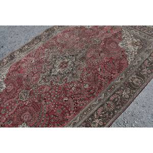 Classic <b>Red</b> Beige <b>Wool</b> Medium Pile Patchwork Rug 5.9 X 9.3 ft Kilim Style Large Area Turkish Rectangle Eco Friendly Latex - Product Image 5