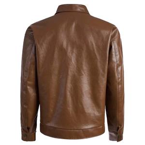 Veste en cuir pour homme 100% cuir de vache naturel, manteau en cuir véritable pour homme, vêtements masculins, veste en cuir pour homme automne-printemps - Product Image 6