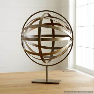 Material de aluminio PVD Gold Designer Metal Esculturas de lujo en forma de corazón Esculturas de decoración de mesa personalizadas - Product Image 5