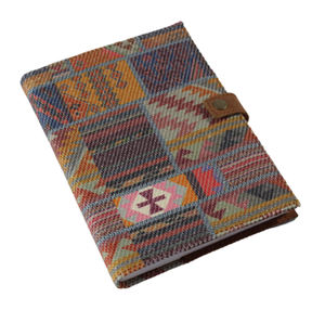 Journal en cuir rechargeable 100% authentique personnalisable, nouveau design imprimé Kelim A5, papier ligné fait à la main, 100 feuilles, agenda de bureau, cadeau - Product Image 2