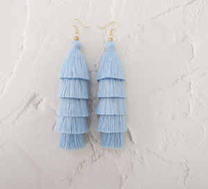 Premium Quality Fringe Tassel <b>Earrings</b> - Gold - Long - Product Image 1