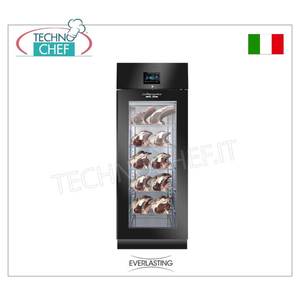 Armario de Almacenamiento de Acero Negro con Capacidad Máxima de 100 Kg y 1 Puerta de Vidrio para Carnes Curadas y Condimentos - Product Image 2